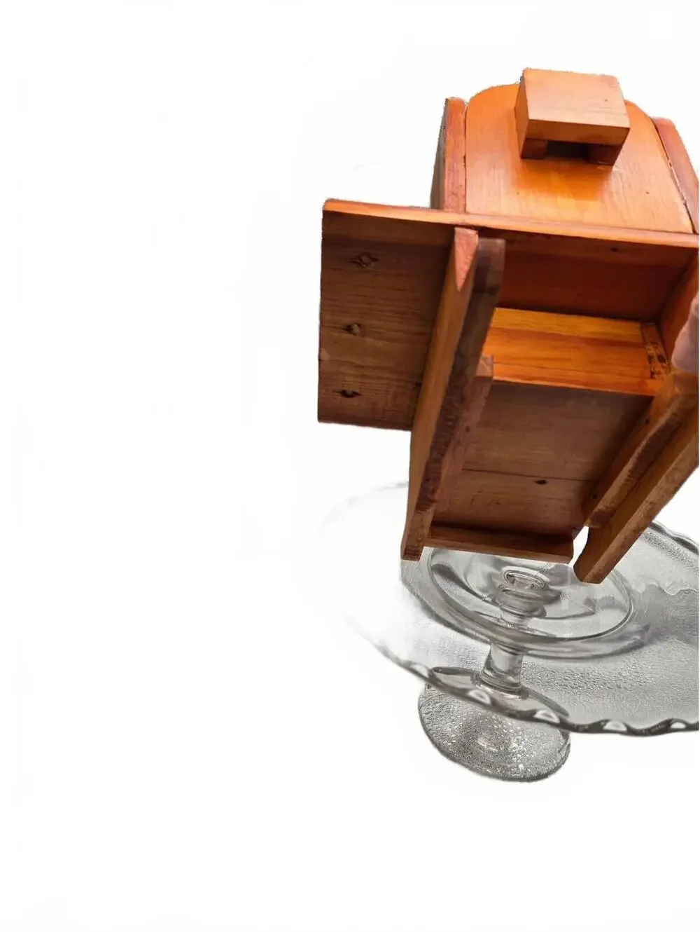 Vtg Wooden miniature Sewing Chair with Storage Drawer and pincushion
